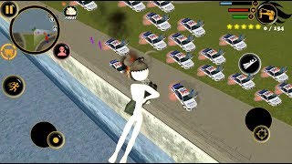 ► Flying Gangster Viking Stickman - Real Stickman Crime 2 (Naxeex Robots) Android Gameplay screenshot 4