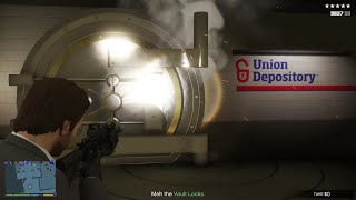 GTA 5 - Solo Bank Heist at The Union Depository   Ten Star Escape