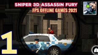 Sniper 3D Assassin Fury : FPS Offline Games 2021 - Gameplay Walkthrough Part 1 (Android, iOS) screenshot 2