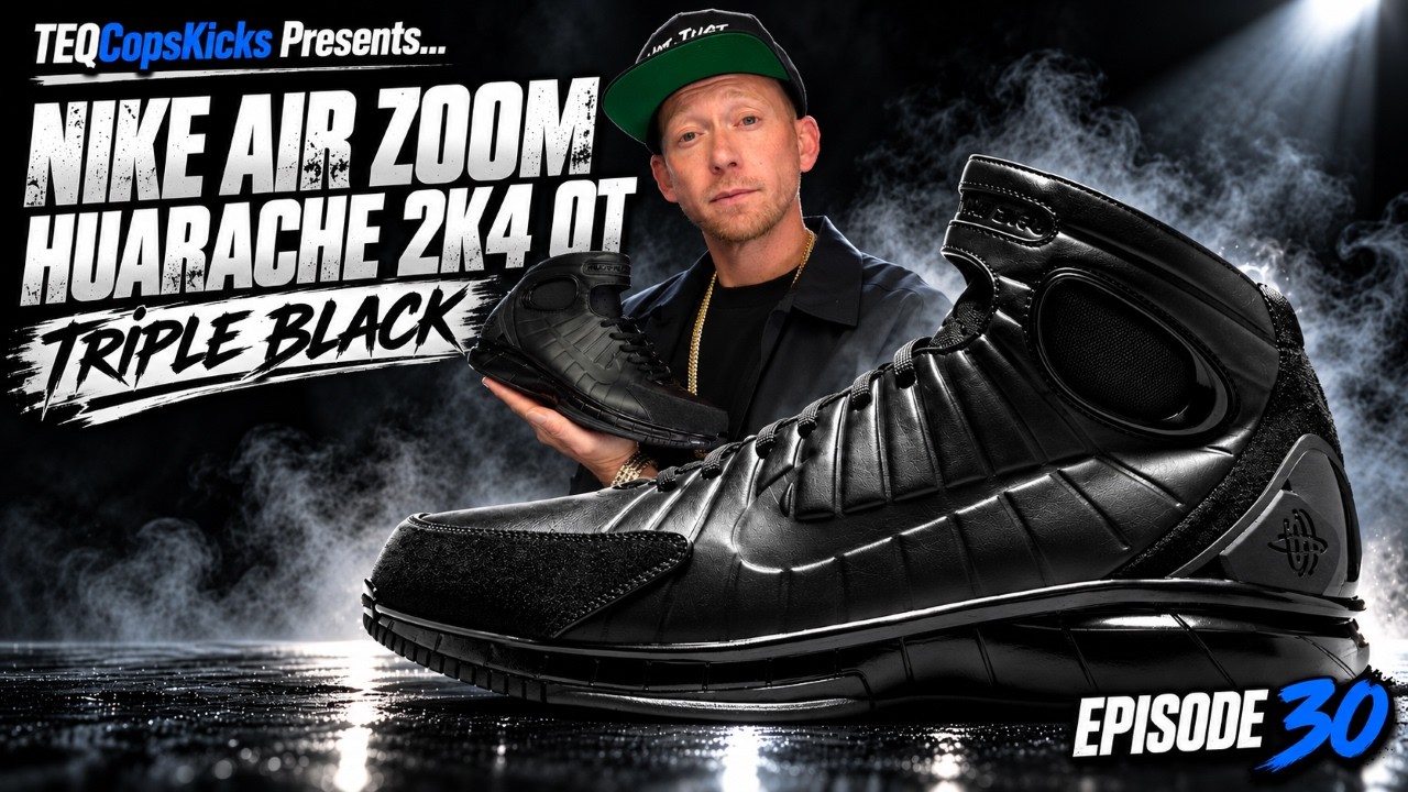 Nike Air Zoom Huarache 2K4 OT “Triple Black” Review | TEQCopsKicks 