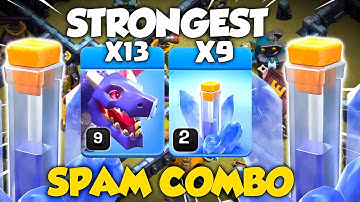 New Trick!! How to Use New Th14 Ice Block Spell with Dragon Attack Strategy - Clash of Clans