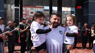 MÛŞ'TA AMEDSPOR'A COŞKULU KARŞILAMA