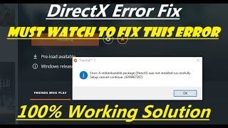 Apex Legends Dirextx Won T Intsall Error Redistributable Package Directx Not Installed Fixed Youtube