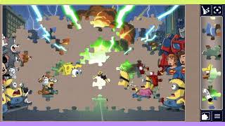 SpongeBob's Epic Showdown as Cartoon Heroes Face a City Explosion! 💥🌿🏢 #minions #spongebob