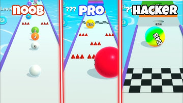 noob vs pro vs hacker - ball run 2048