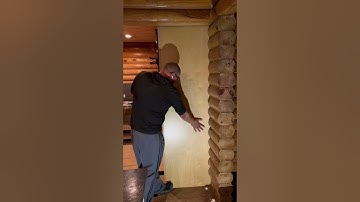 How I scribed an end panel to the logs in a cabin in Tennessee