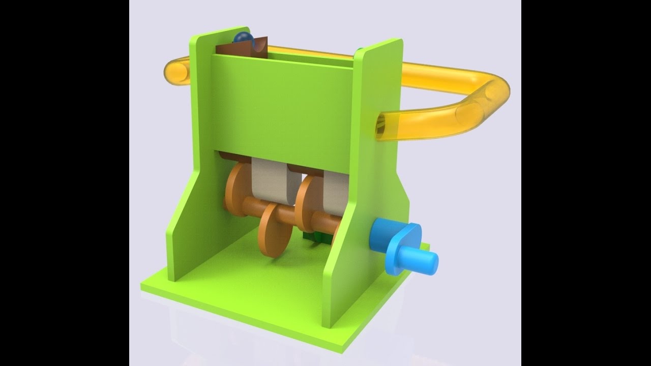 motion simulation in solidworks | marble machine #3 - YouTube