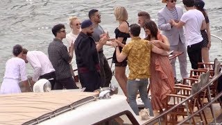 EXCLUSIVE : Boat trip, dance and fun for Joe Jonas, Nick Jonas, Sophie Turner and Priyanka Chopra on