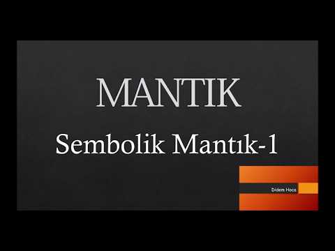 Sembolik Mantık-1