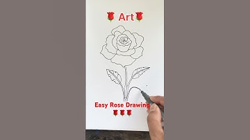 Draw Rose In 30 Seconds 🌹😳🌹 #shorts #art #easydrawing #artutorial #kids #rosedrawing