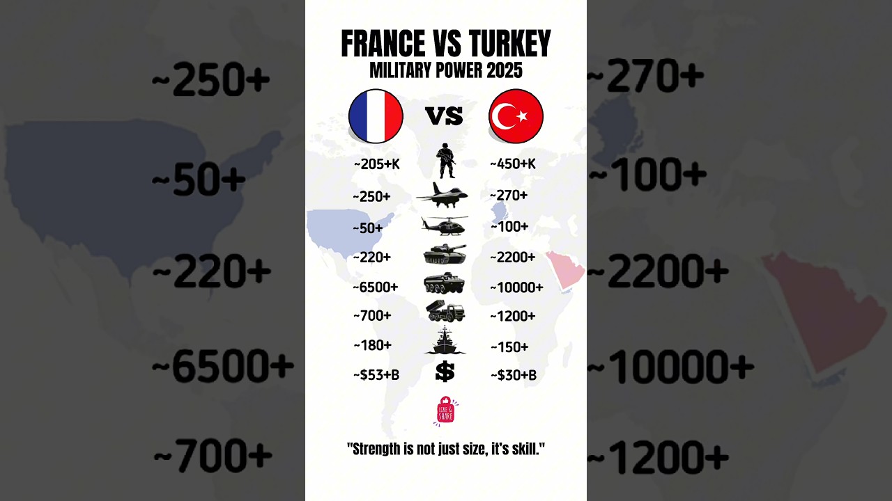 France vs Turkey - Military Power Comparison 2025