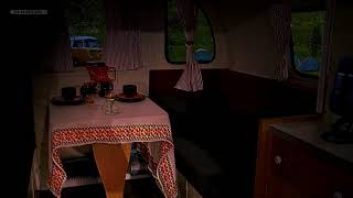 ☔ Relaxing Sounds of Rain Falling on the Roof and Window of an Old Camper to Help You Sleep &amp; Relax