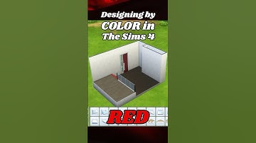 Red is a challenge, y’all! Phew… 😓 Designing Builds by Color in The Sims 4 #sims4 #shorts #thesims4