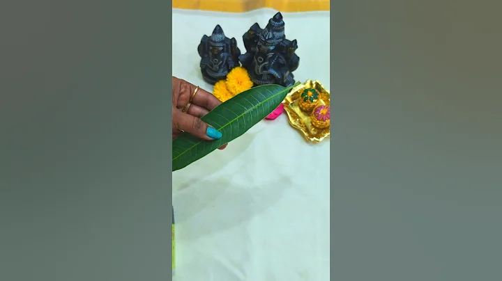 Mango leaf decoration ideas # pooja #shorts #youtubeshorts #diwali # trending #diy #ganeshchaturthi