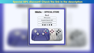 Review 8BitDo Pro 3 Wireless Gaming Controller for Switch 1/2 Windows, Apple, with TMR Joysticks, S