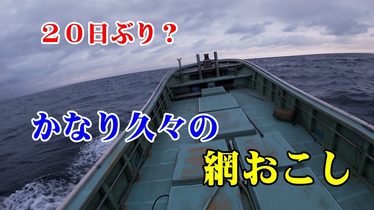 ☆底建て網漁代打船長☆「3週間ぶりの網おこし]3週間ぶりに起こした 