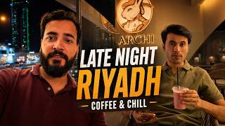 Late-Night Coffee at ARCHI Riyadh | Flat White, Smoothie & Chill Vibes