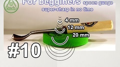 Carving chisel sharpen spoon bent deep gouge, sweep #10, 4, 12 and 20 mm | KOCH series