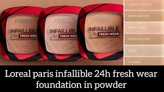 How to choose perfect shade loreal paris infallible 24h fresh wear foundation in powder shade guide