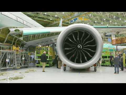 Boeing installed both GE9X engines on the first 777X flight test airplane