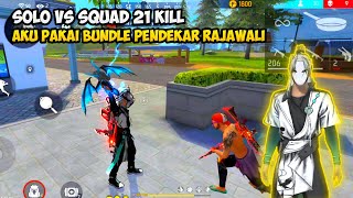 SOLO VS SQUAD | PAKAI BUNDLE PENDEKAR RAJAWALI | PARAFAL ON FIRE | FREE FIRE