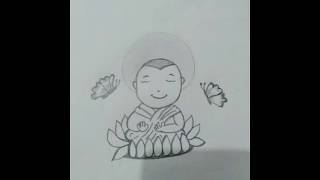 Small Buddha Drawing 
