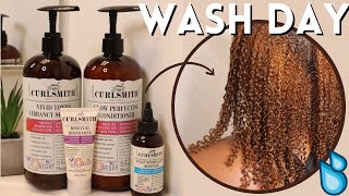 First Time Using CURLSMITH Products on Fine Color Treated Natural Hair | Prepoo, Shampoo, Condition