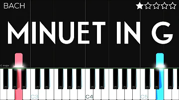 Minuet in G - Bach | EASY Piano Tutorial