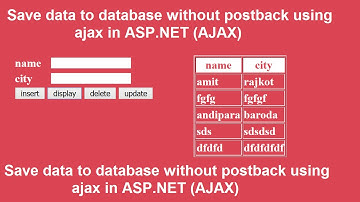Save/insert  data to database without postback using ajax in ASP.NET