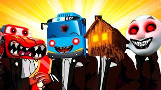 Cars.EXE & Tayo the Little Bus.EXE & Thomas Train.EXE & House Head.EXE - Coffin Dance (COVER) Meme screenshot 4