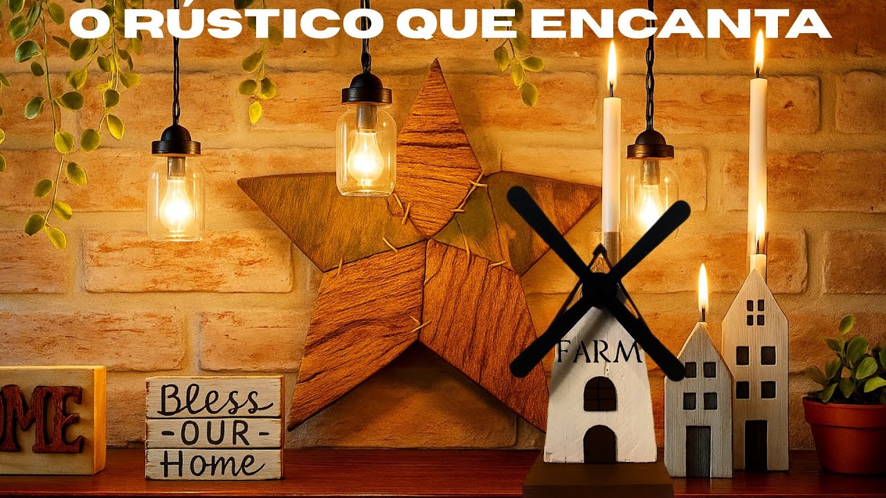 DIY -  DECORAÇÃO FARMHOUSE ENCANTADORA - IDÉIAS COM MADEIRA -RÚSTICO QUE ENCANTA