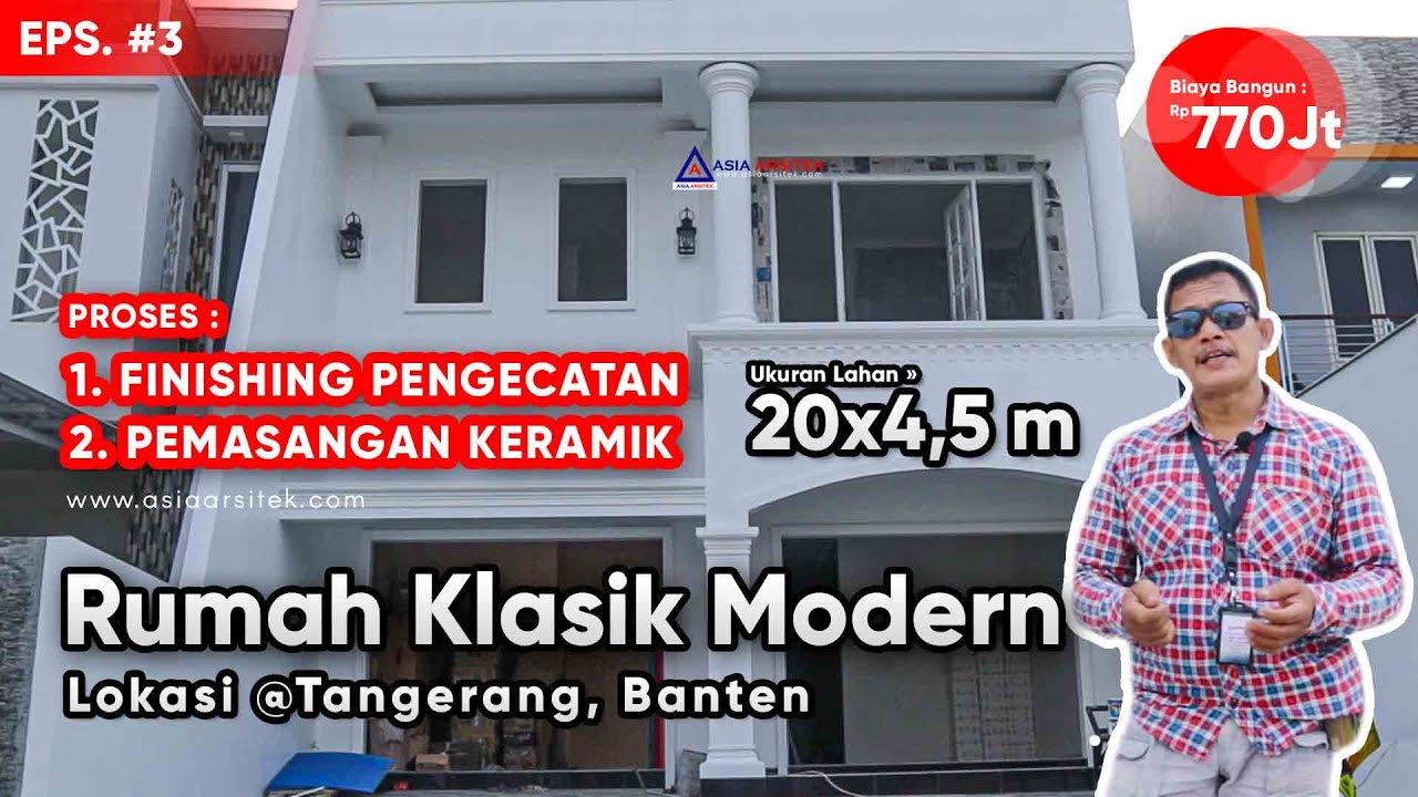  BIAYA  BANGUN 770Jt Rumah  Mewah Klasik Modern di Lahan 20x4 