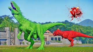 All Big Colorful Dinosaurs Battle in Jurassic Word! Red, Blue, Purpel, Green Dinosaurs Fight! T-Rex by Hunter Dinosaur 263,448 views 6 months ago 8 minutes, 2 seconds