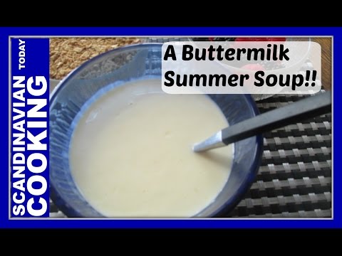 How to make Old Fashion Homemade Buttermilk Summer Dessert Soup or in Danish Kærnemælkskoldskål