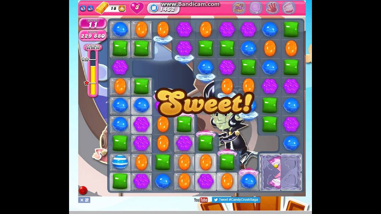 Candy Crush Saga level 1462 - YouTube