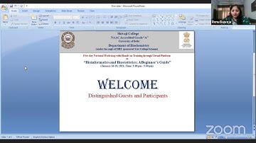 Five-day Workshop on  Bioinformatics and Biostatistics: A Beginners Guide (Jan 16-20,2021)