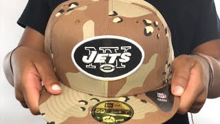 Jets 'NFL TEAM-BASIC' Desert Storm Camo Fitted Hat by New Era