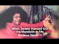 When swami handed out the mandolin to me  dr c n sundaresan  brindavan diaries  1