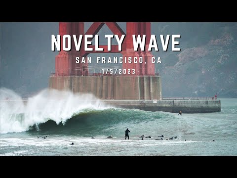 2023 Bomb Cyclone Pumps Waves into San Francisco Bay - Fort Point Novelty Surfing