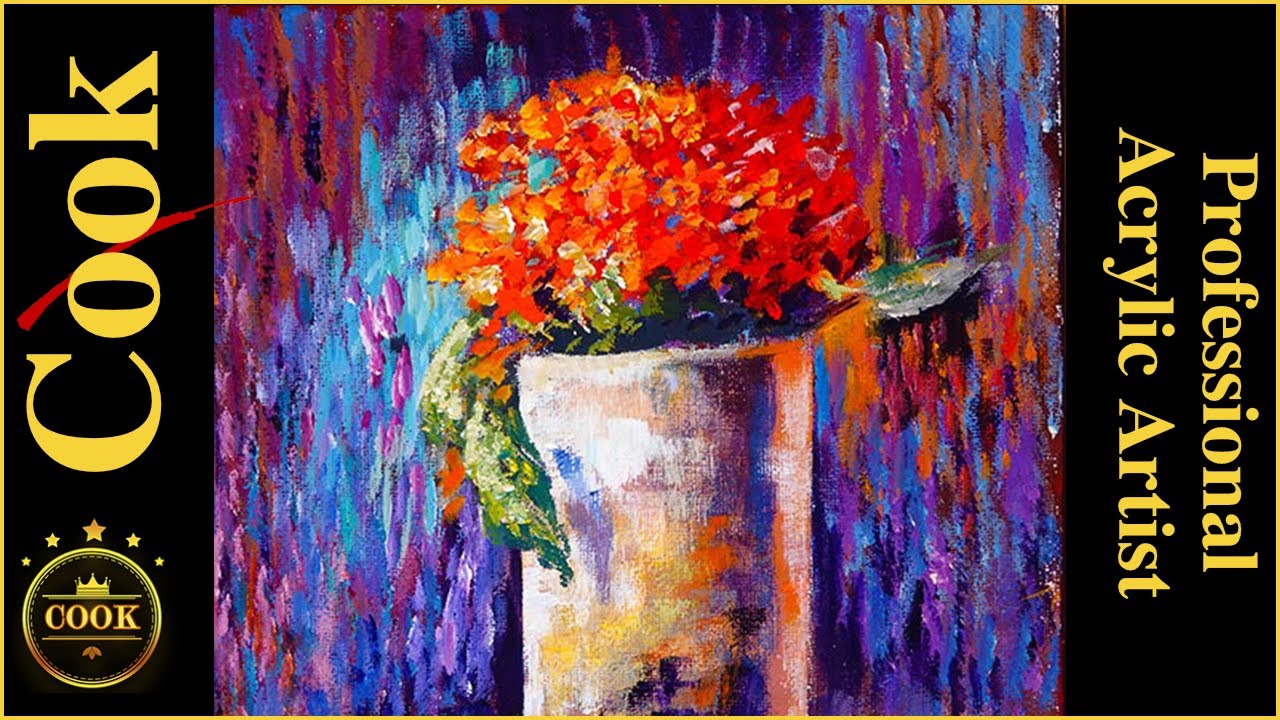 Capturing the Wow Factor Painting a Vase of Flowers in Acrylics for