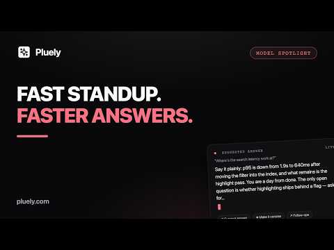 Fast Conversational AI in a Live Standup: Real-Time Suggestions, No Bot (Pluely, Grok 4.3)