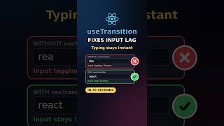 React useTransition Explained | Fix Input Lag While Filtering #shorts