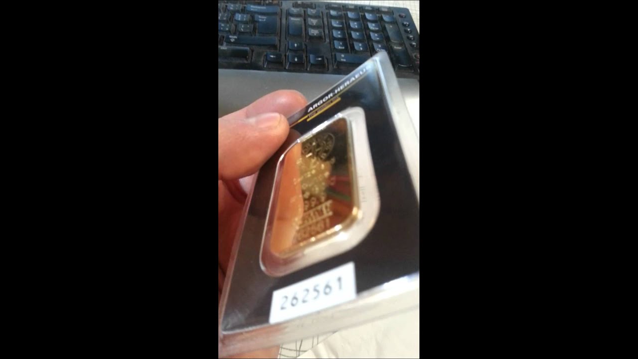 Argor Geraeus - 1 OZ bullion on hands