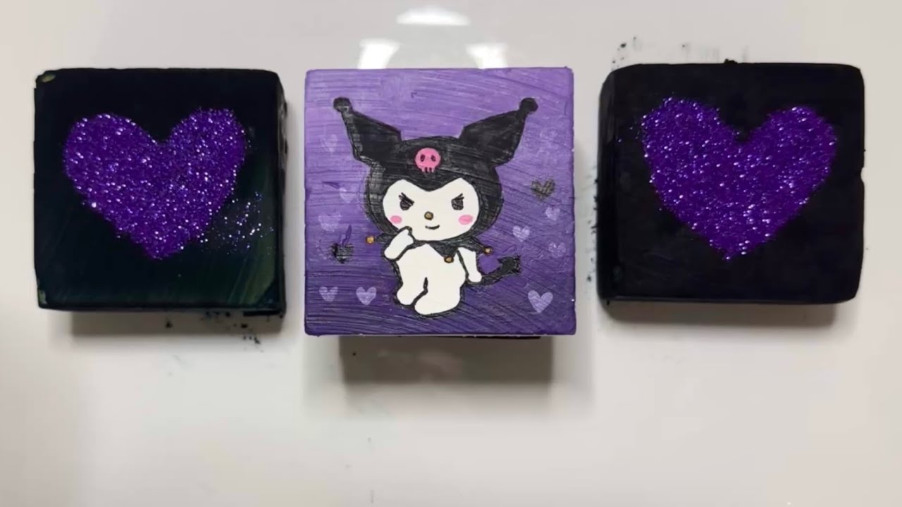 Gymchalk ASMR | 캐릭터 블랙 #짐초크 #부수기 | Character Black Gym Chalk Crushing 