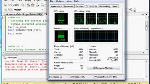 SQL server 100% CPU usage fix