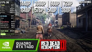 Nvidia Quadro T600 - Red Dead Redemption 2 Gameplay 