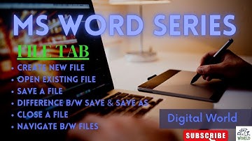 File Tab in MS Word||MS Word in Urdu for Beginners