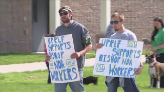 Bishop Noa Home workers picket for better contracts