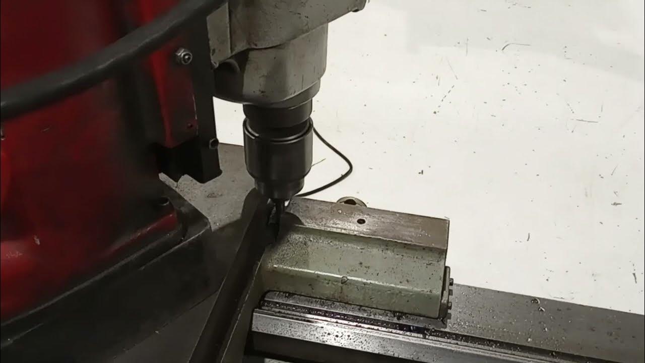 Milling with a Milwaukee mag drill YouTube