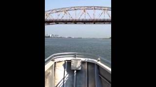 Passing Under the Long Island Bridge on the Commuter Boat